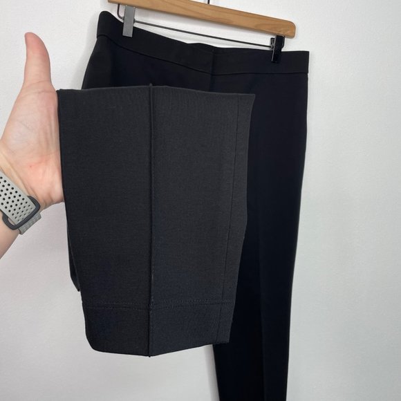 AKRIS PUNTO Switzerland Black Stretch Knit Pants Tapered Ponte Work - Picture 3 of 9